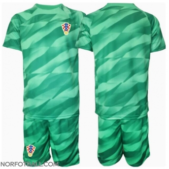 Billige Fotballdrakt Kroatia Keeper Replika Bortedraktsett Barn EM 2024 Kortermet (med bukser)